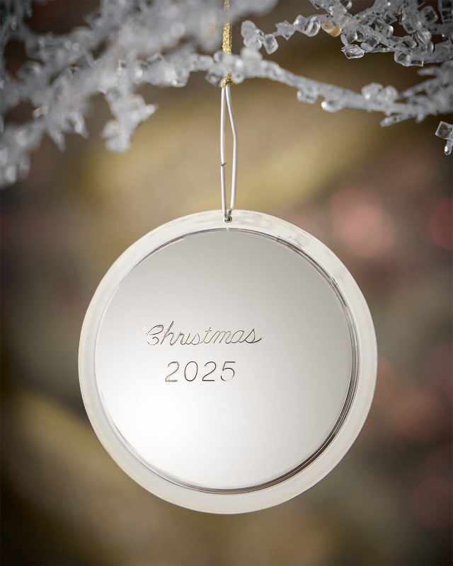 Sterling Silver Christmas 2025 Ball Ornament